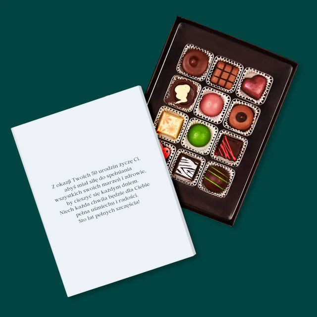 Zdjęcie I Podpis: Kochanemu Tacie Z Okazji 50 Urodzin - Personalizowane Praliny