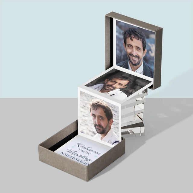 Zdjęcie I Podpis: Kochanemu Tacie Z Okazji 50 Urodzin - Zestaw Zdjęć Harmonijka