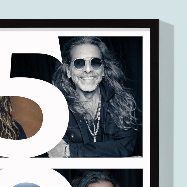 Fotokolaż: 50 Lat Cyfra Zdjęcia - Wydruk Obramowany