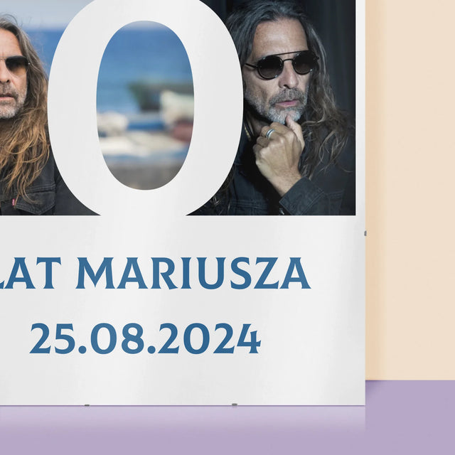 Fotokolaż: 50 Lat Cyfra Zdjęcia - Personalizowany Plakat