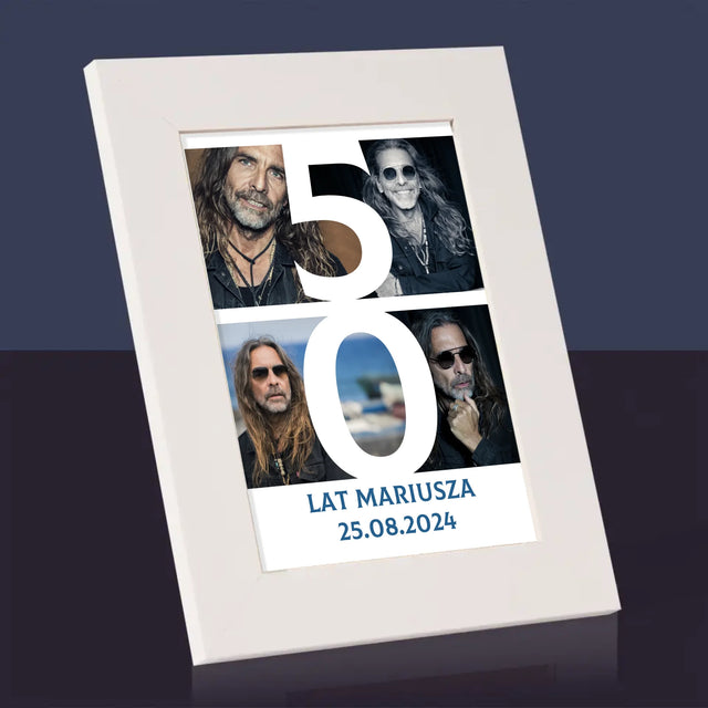 Fotokolaż: 50 Lat Cyfra Zdjęcia - Ramka Na Zdjęcie