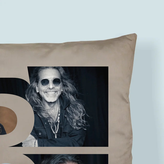 Fotokolaż: 50 Lat Cyfra Zdjęcia - Poduszka z Nadrukiem