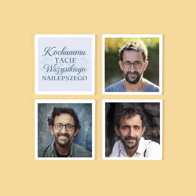 Zdjęcie I Podpis: Kochanemu Tacie Z Okazji 50 Urodzin - Podkładki Pod Kubki