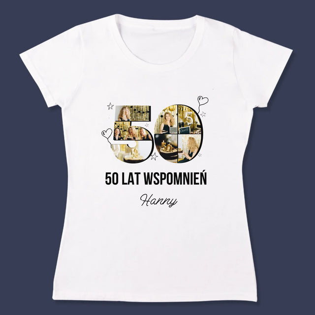 Kształt Ze Zdjęć: 50 Lat Wspomnień - Koszulka Damska z Nadrukiem