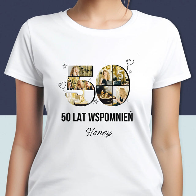Kształt Ze Zdjęć: 50 Lat Wspomnień - Koszulka Damska z Nadrukiem
