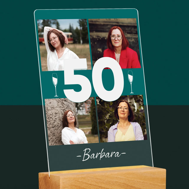 Fotokolaż: 50 Kieliszki - Wydruk Na Szkle Akrylowym