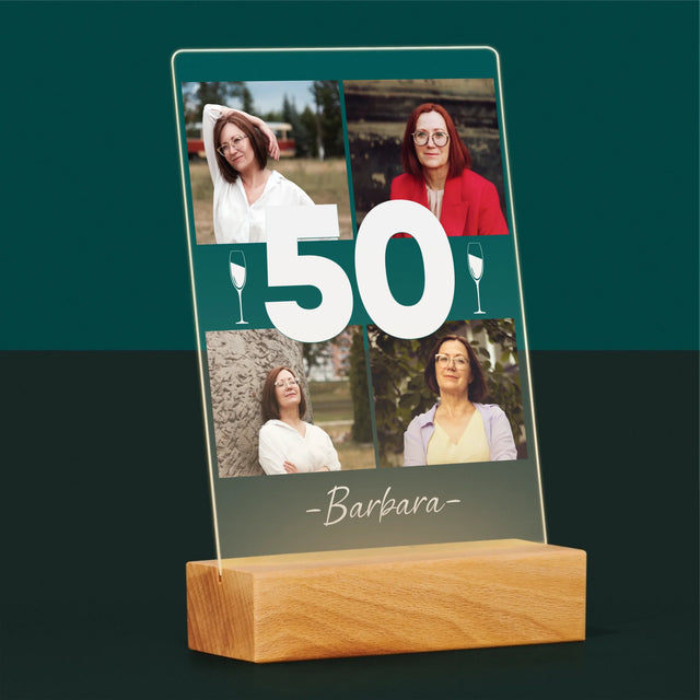 Fotokolaż: 50 Kieliszki - Wydruk Na Szkle Akrylowym