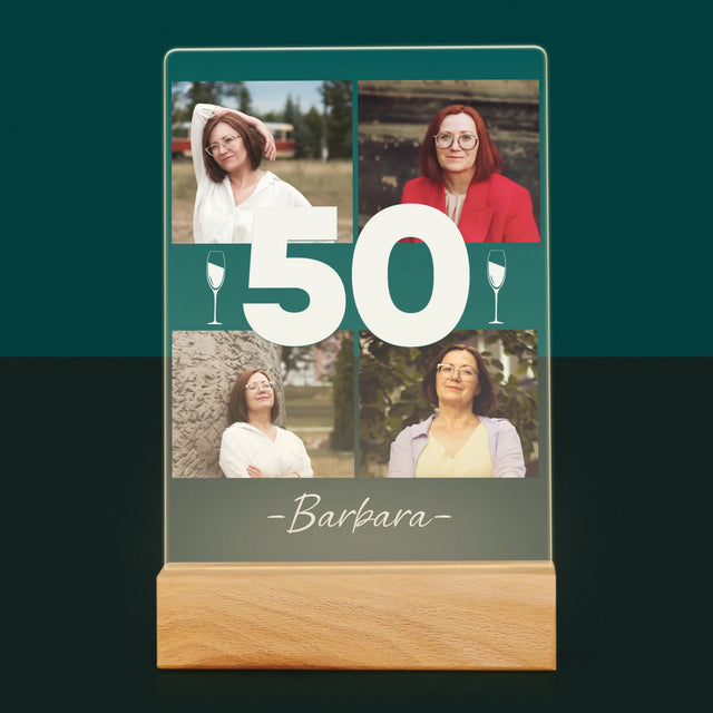 Fotokolaż: 50 Kieliszki - Wydruk Na Szkle Akrylowym