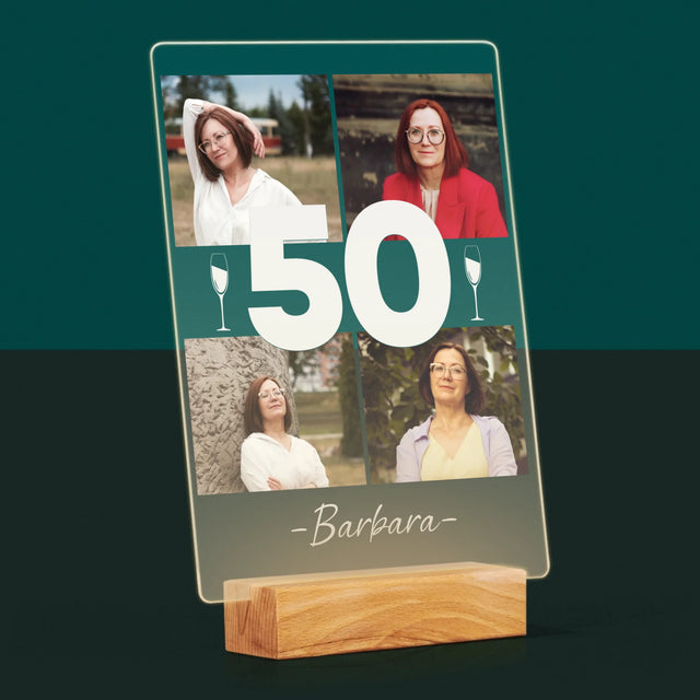 Fotokolaż: 50 Kieliszki - Wydruk Na Szkle Akrylowym