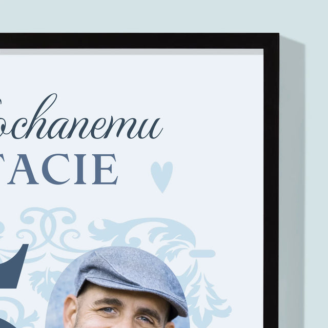 Zdjęcie I Podpis: Kochanemu Tacie Z Okazji 50 Urodzin - Wydruk Obramowany