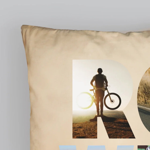 Słowo Ze Zdjęć: Rower - Poduszka z Nadrukiem