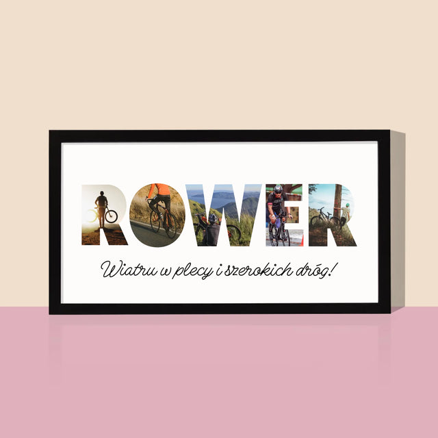 Słowo Ze Zdjęć: Rower - Wydruk Obramowany 20X40