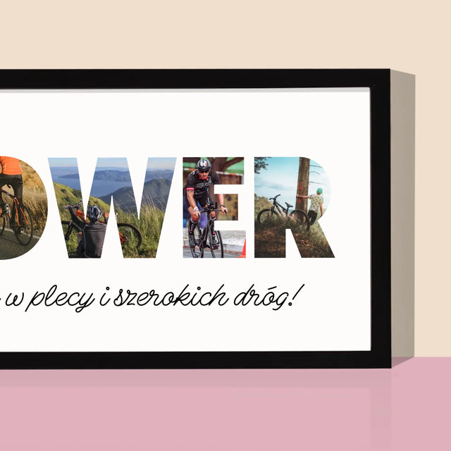 Słowo Ze Zdjęć: Rower - Wydruk Obramowany 20X40