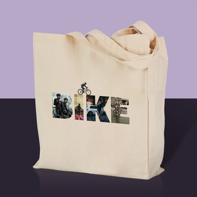 Słowo Ze Zdjęć: Bike - Torba Płócienna z Nadrukiem