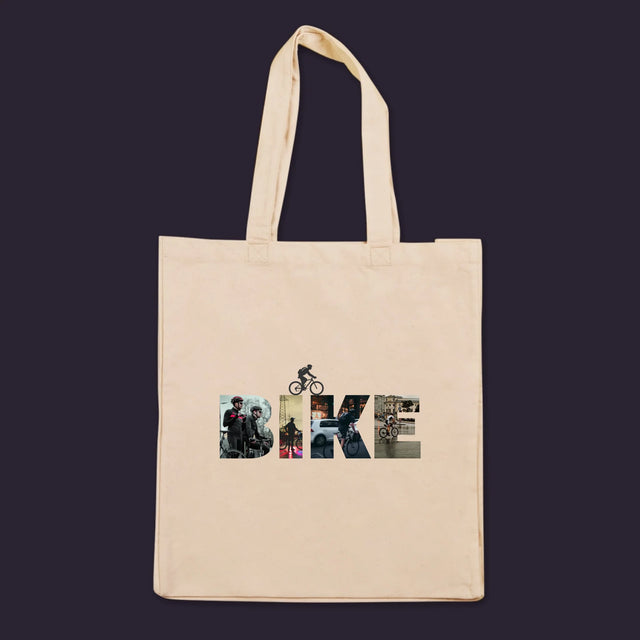 Słowo Ze Zdjęć: Bike - Torba Płócienna z Nadrukiem