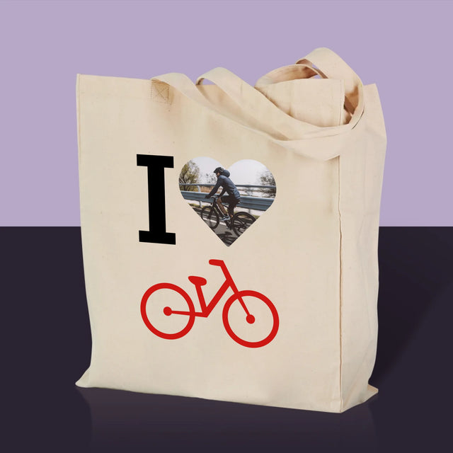Zdjęcie: I Love Rower - Torba Płócienna z Nadrukiem
