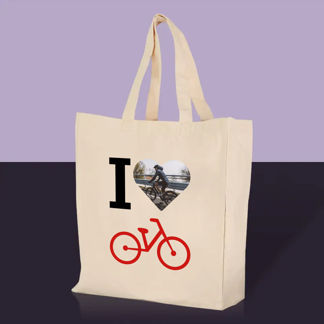 Zdjęcie: I Love Rower - Torba Płócienna z Nadrukiem