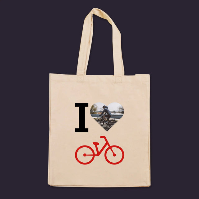 Zdjęcie: I Love Rower - Torba Płócienna z Nadrukiem