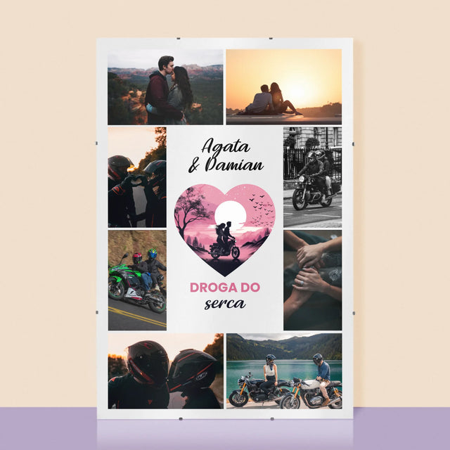 Fotokolaż: Droga Do Serca - Personalizowany Plakat