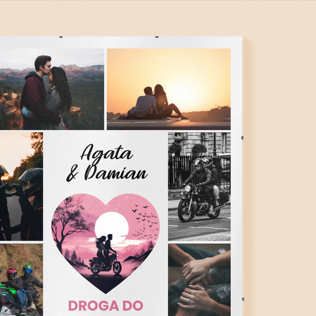 Fotokolaż: Droga Do Serca - Personalizowany Plakat