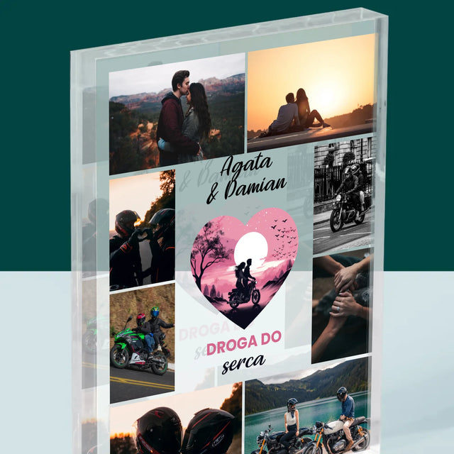 Fotokolaż: Droga Do Serca - Blok Akrylowy z Nadrukiem