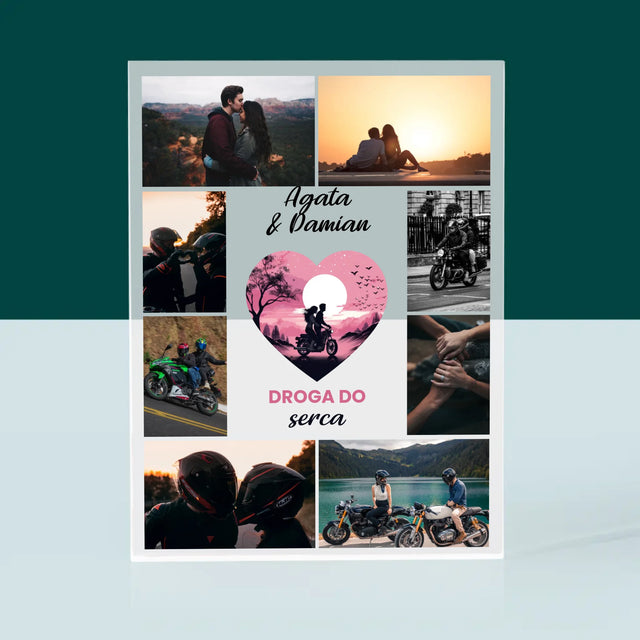 Fotokolaż: Droga Do Serca - Blok Akrylowy z Nadrukiem