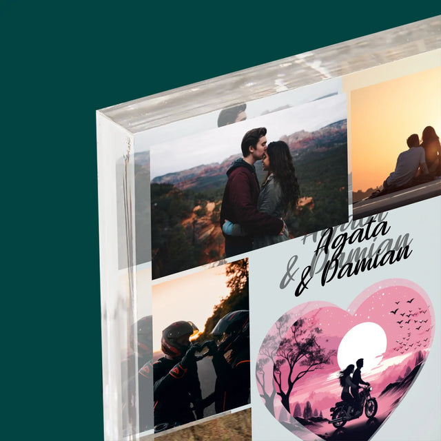 Fotokolaż: Droga Do Serca - Blok Akrylowy z Nadrukiem