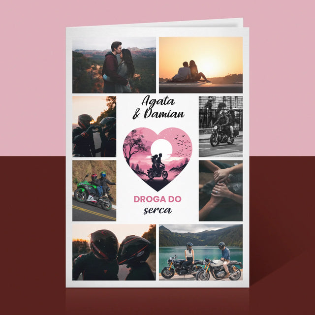 Fotokolaż: Droga Do Serca - Kartka Z Życzeniami