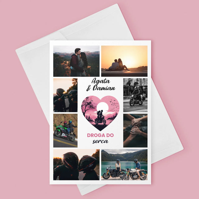 Fotokolaż: Droga Do Serca - Kartka Z Życzeniami