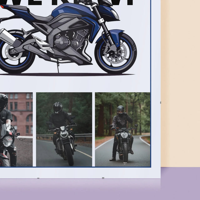 Fotokolaż: Ma Jazdę We Krwi - Personalizowany Plakat