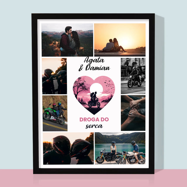 Fotokolaż: Droga Do Serca - Wydruk Obramowany