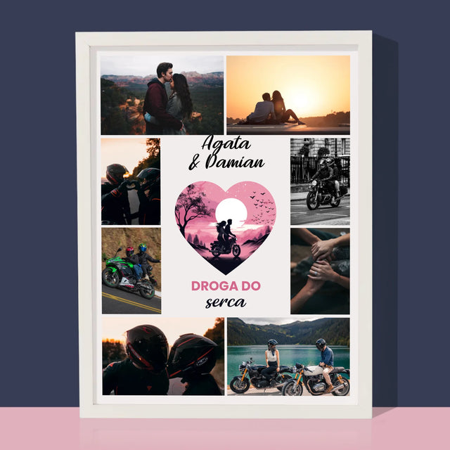 Fotokolaż: Droga Do Serca - Wydruk Obramowany