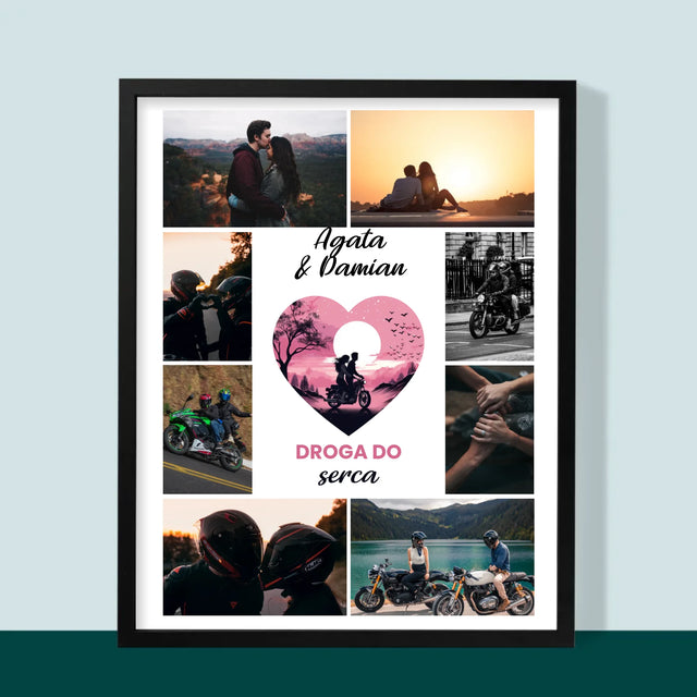 Fotokolaż: Droga Do Serca - Wydruk Obramowany