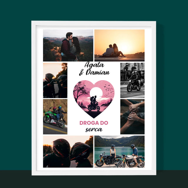 Fotokolaż: Droga Do Serca - Wydruk Obramowany