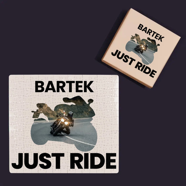 Kształt Ze Zdjęć: Just Ride - Personalizowane Puzzle