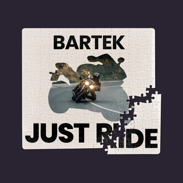 Kształt Ze Zdjęć: Just Ride - Personalizowane Puzzle