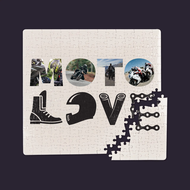 Słowo Ze Zdjęć: Motolove - Personalizowane Puzzle
