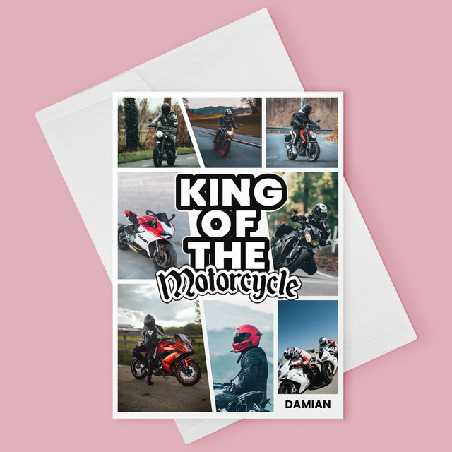 Fotokolaż: King Of The Motorcycle - Kartka Z Życzeniami