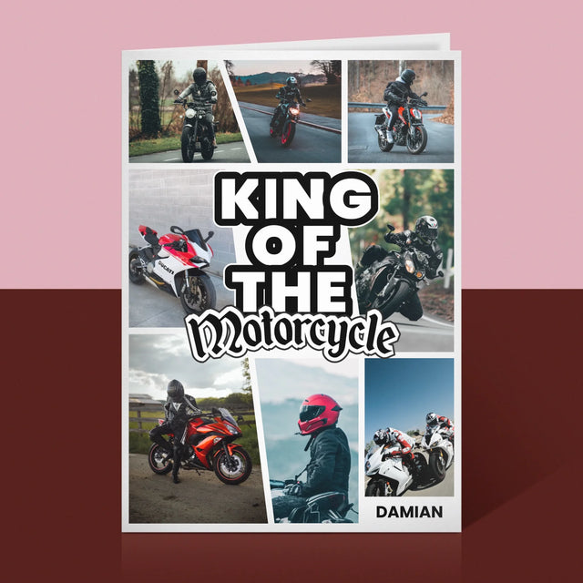 Fotokolaż: King Of The Motorcycle - Kartka Z Życzeniami