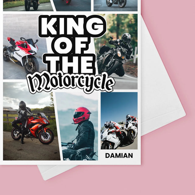Fotokolaż: King Of The Motorcycle - Kartka Z Życzeniami
