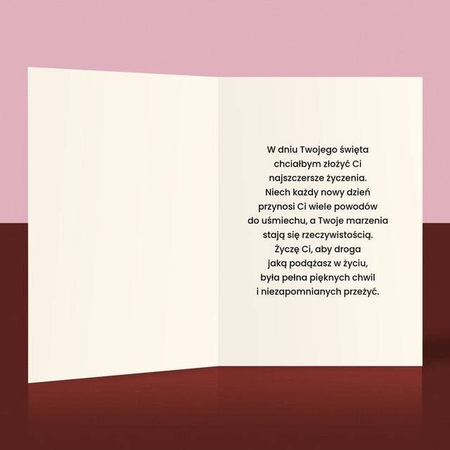 Zdjęcie I Podpis: Zawsze Mierzy Wysoko - Kartka Z Życzeniami