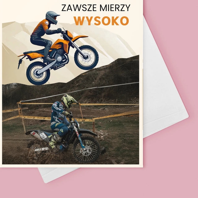 Zdjęcie I Podpis: Zawsze Mierzy Wysoko - Kartka Z Życzeniami