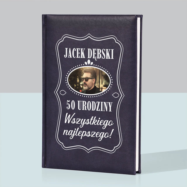 Zdjęcie I Podpis: 50 Urodziny Wszystkiego Najlepszego - Notes Książkowy