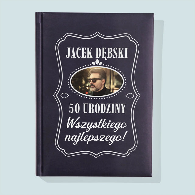 Zdjęcie I Podpis: 50 Urodziny Wszystkiego Najlepszego - Notes Książkowy