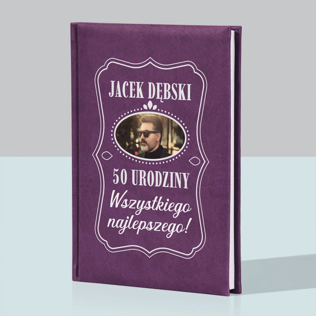 Zdjęcie I Podpis: 50 Urodziny Wszystkiego Najlepszego - Notes Książkowy