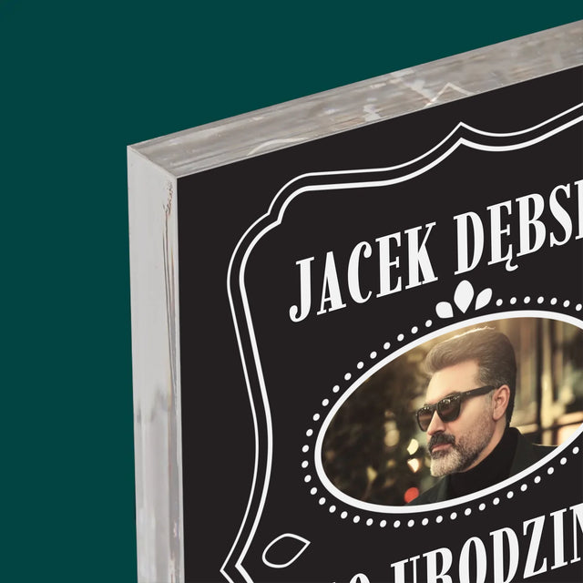 Zdjęcie I Podpis: 50 Urodziny Wszystkiego Najlepszego - Blok Akrylowy z Nadrukiem