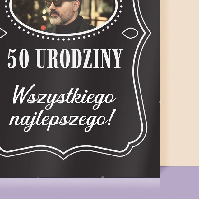 Zdjęcie I Podpis: 50 Urodziny Wszystkiego Najlepszego - Personalizowany Plakat