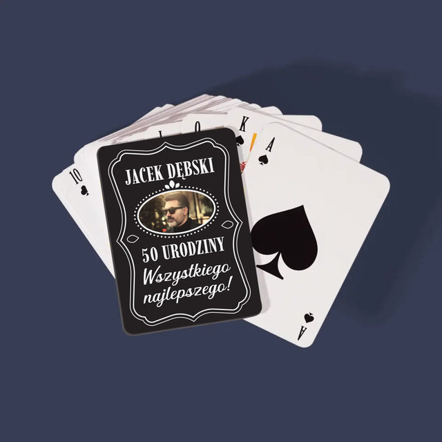 Zdjęcie I Podpis: 50 Urodziny Wszystkiego Najlepszego - Karty Do Gry
