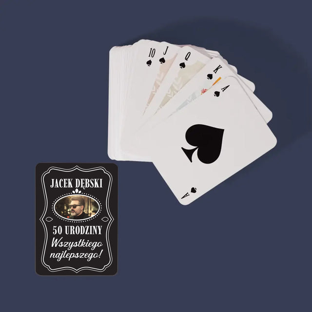 Zdjęcie I Podpis: 50 Urodziny Wszystkiego Najlepszego - Karty Do Gry