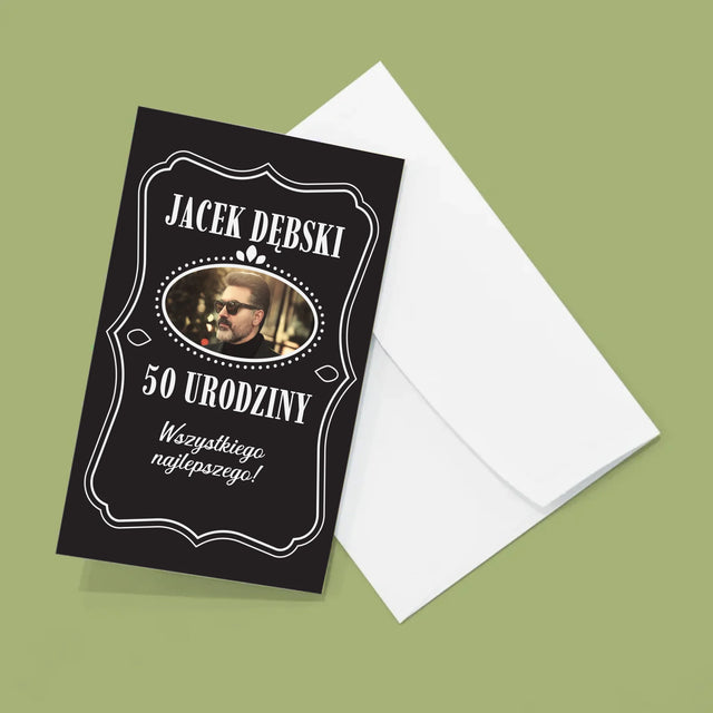 Zdjęcie I Podpis: 50 Urodziny Wszystkiego Najlepszego - Duża Harmonijka Ze Zdjęć